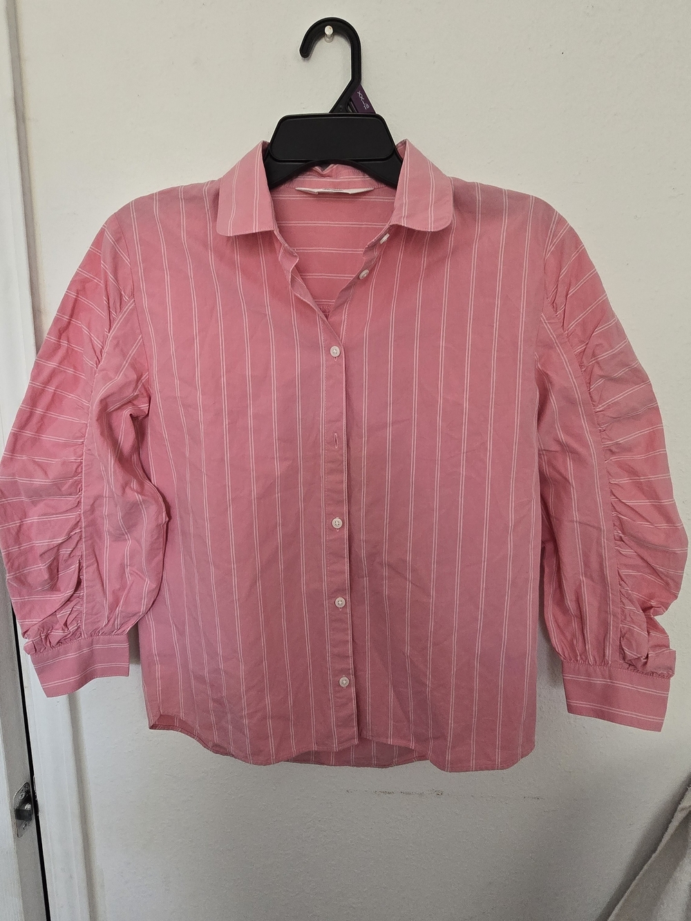 H&M Pink Striped Button-Front Shirt